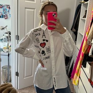 Karl lagerfeld button down shirt